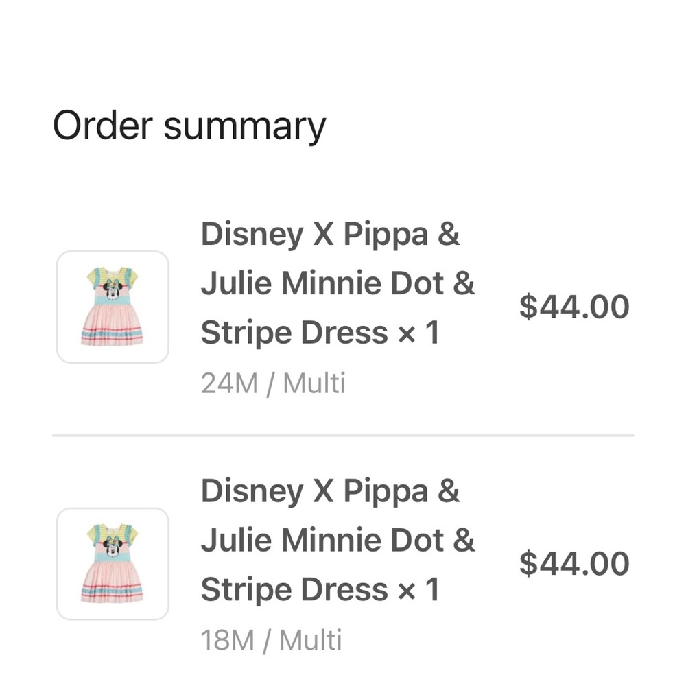 Disney Pippa & Julie Minnie dot & stripe dress - Picture 2 of 3